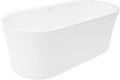 ANZZI 67" Freestanding Air Jetted Whirlpool Bathtub - White Acrylic Soaking Tub with LED Lights & Touch Controls | FT-AZ067