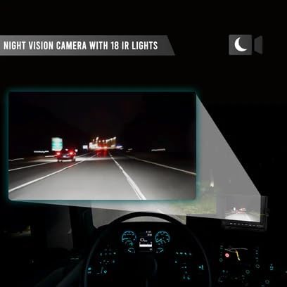 FalconEye Electronics 2nd Generation 200-300Ft Wireless Range Backup Camera for Trucks, Fleets. HD, 7inch LCD (2 Cam System)