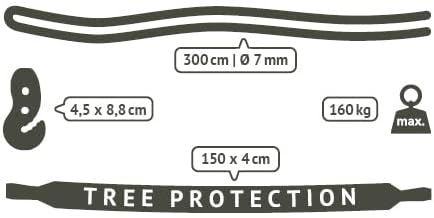 LA SIESTA® Large Comfort Domingo Hammock Chair Swing & Tree Mount Kit - Suspension Kit for Trees Beams Posts - Weatherproof, Outdoor Indoor Hammock Swing - Hanging Chair for Bedroom Patio - Sea Salt
