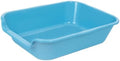 1 Pack of Extra Large Cat Litter Box (ABS Material), Low Entry Senior Litter Pen for Geriatric Kitty Big Cats, Jumbo Pet Safe Litter Boxes Tray for Pets Potty (Light Blue, 20" L x 15.5" W)