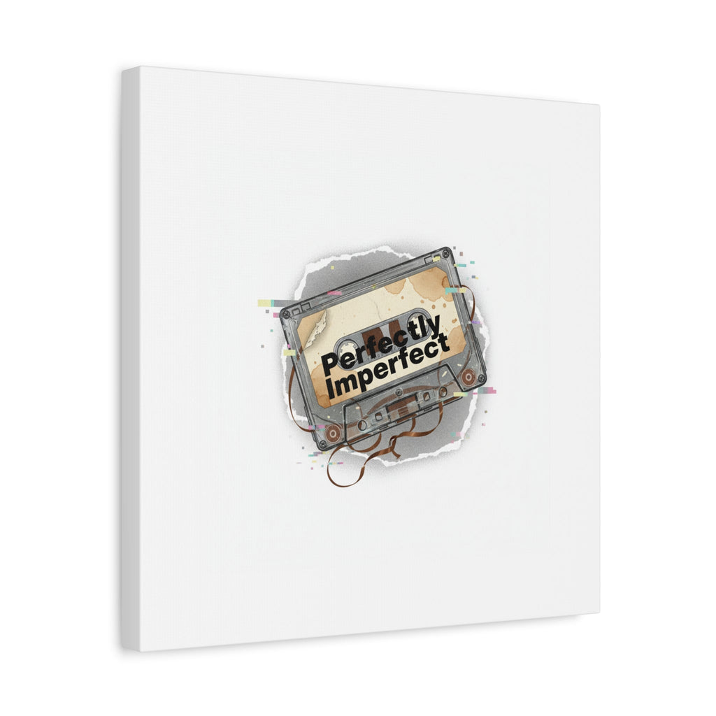Perfectly Imperfect Cassette, Canvas Print | Analog Error, glitch art static