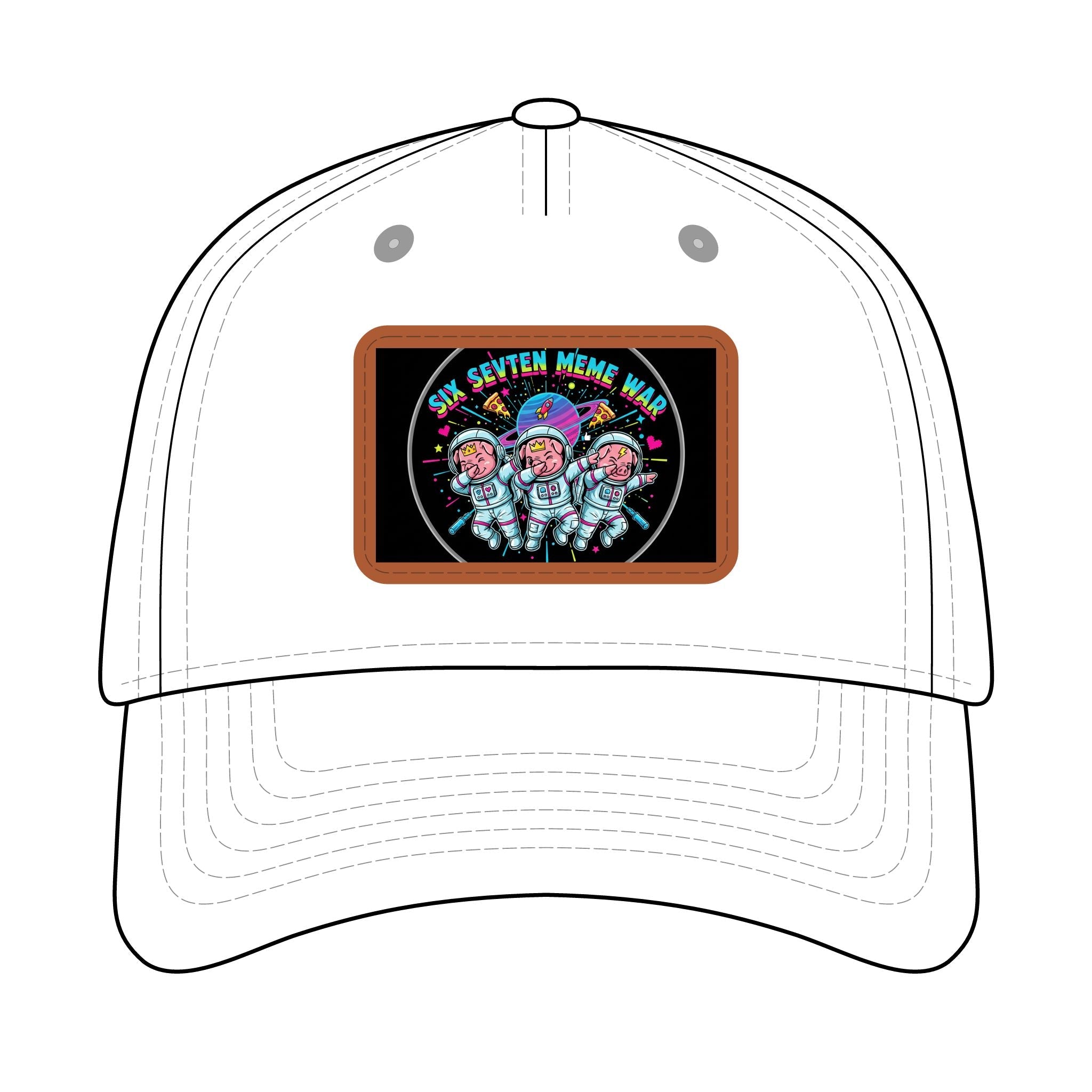 Six vs. Seven Pigs Dabbing Baseball Cap — Meme War Hat