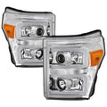 SPYDER Xtune Ford Super Duty 11-16 Projector Headlights Light Bar Drl Chrome PRO-JH-FS11-LBBRL-C 9034947