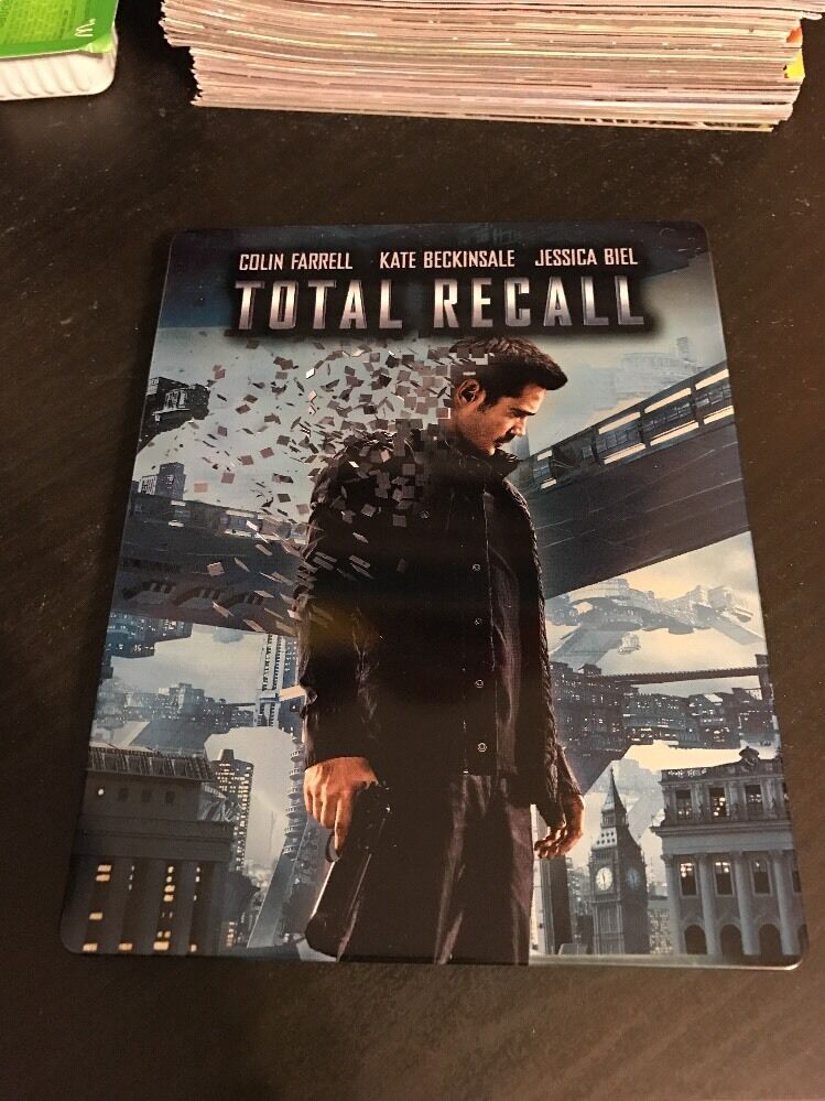 Total Recall Steelbook (Blu-ray/DVD, 2012, 3-Disc) Colin Farrell jessica biel
