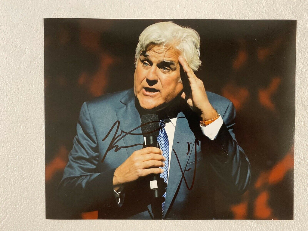 Jay Leno Signed 8x10 Photo Tonight Show Comedy Legend Auto Garage Show Biz PROOF