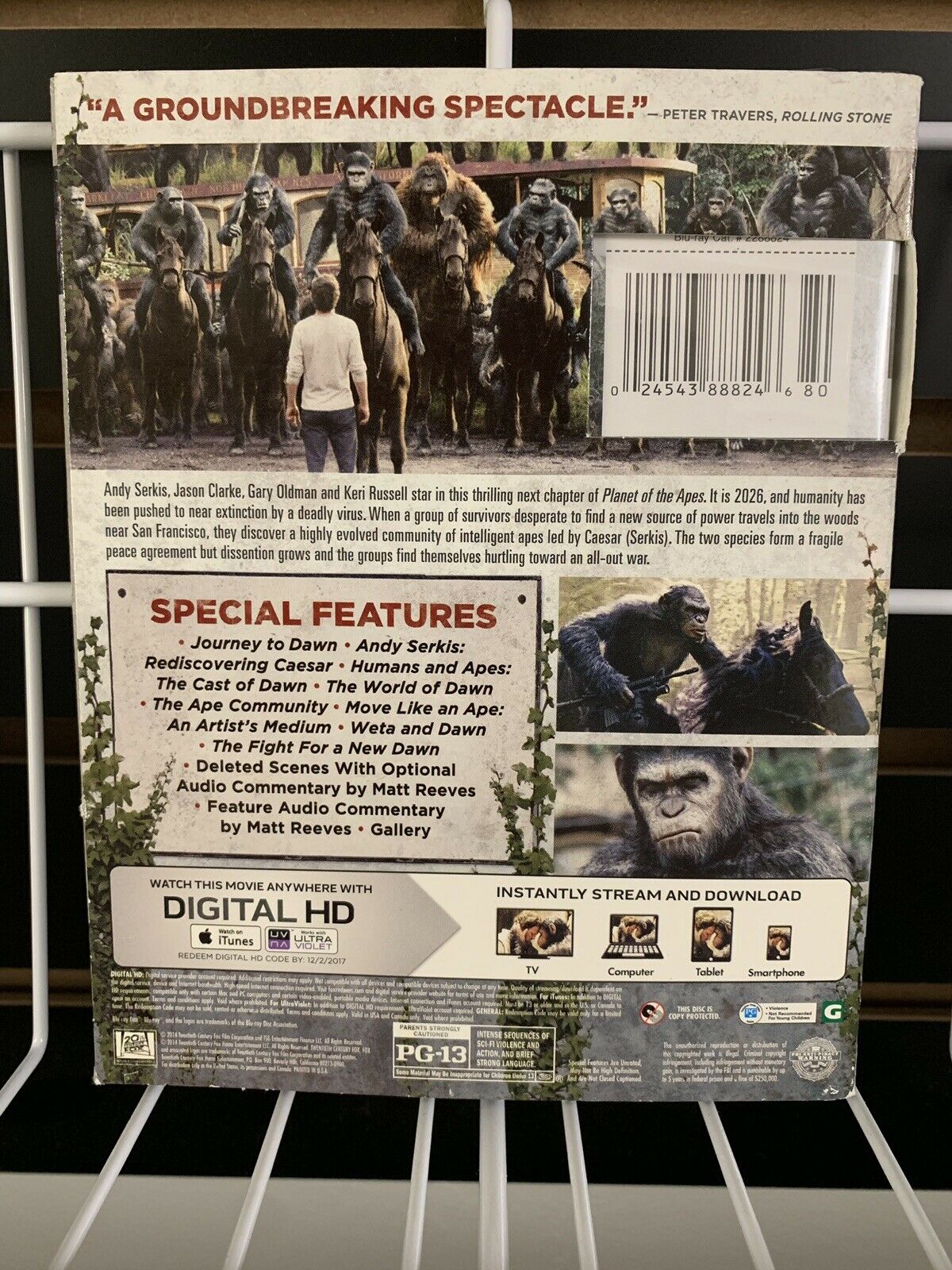 Dawn of the Planet of the Apes Blu-ray And Digital Copy Unopened Serkis Oldman