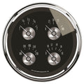 AutoMeter Gauge Quad 5in. 0 Ohm(e) to 90 Ohm(f) Elec Prestige Blk. Diamond 2012
