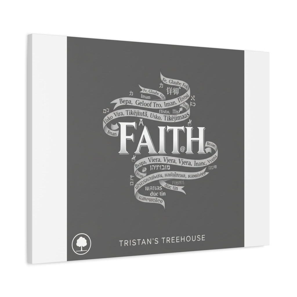 handwritten faith ribbon Canvas | sketch aesthetic, doodle design