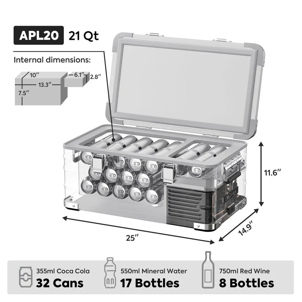 ICECO APL20 21QT Light Duty Single Zone Aluminum Freezer