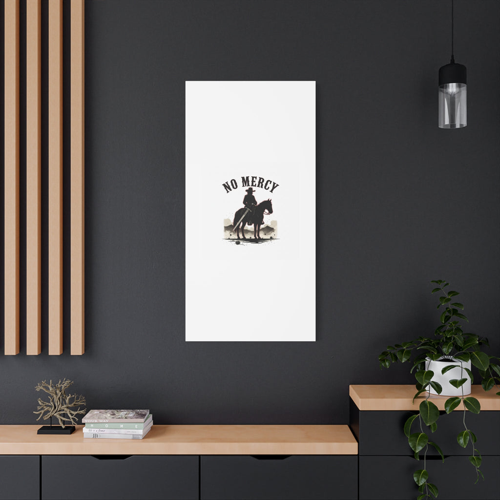 No Mercy Cowboy Skull Canvas | western skull art, gothic Americana