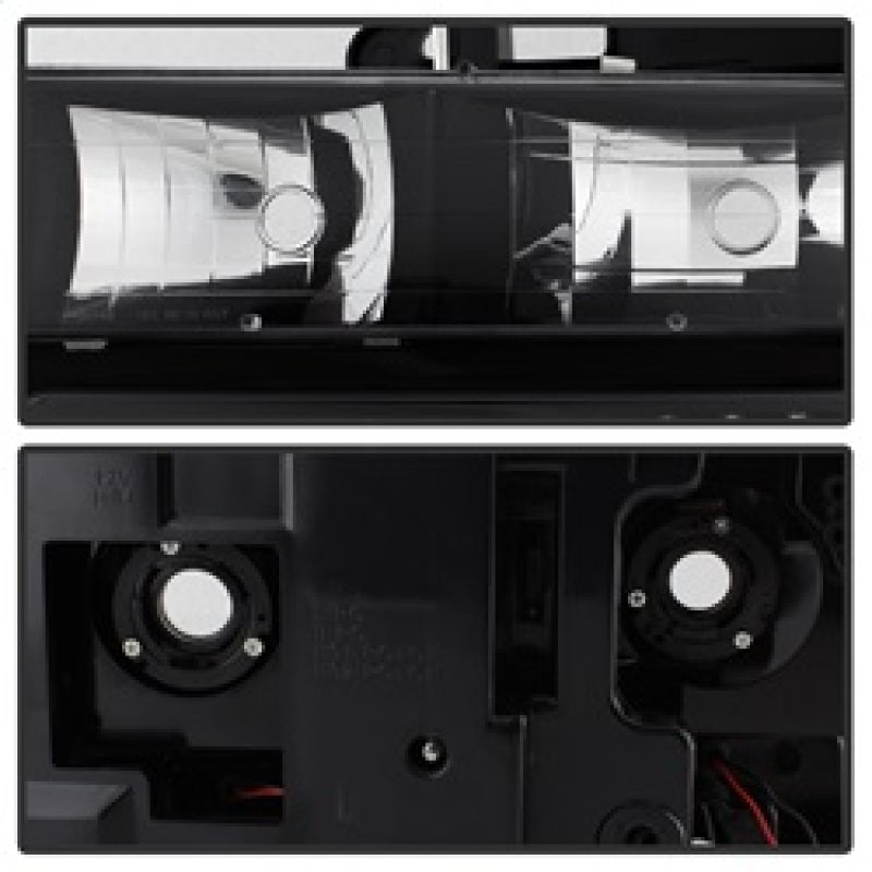 SPYDER Xtune Chevy Suburban 94-98 Headlights w/ Corner & Parking Lights 8pcs Black HD-JH-CCK88-AM-BK-SET 5072221
