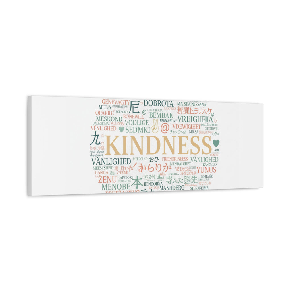 Kindness Word Cloud Canvas | Fresh Start Minimalist Wall Art