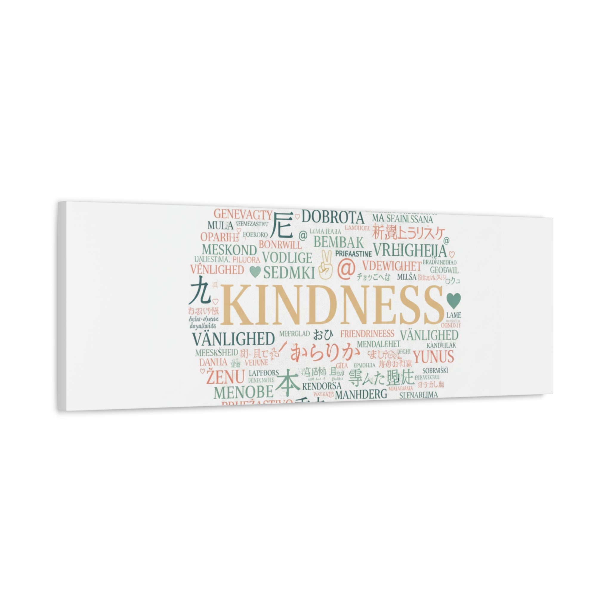 Kindness Word Cloud Canvas | Fresh Start Minimalist Wall Art