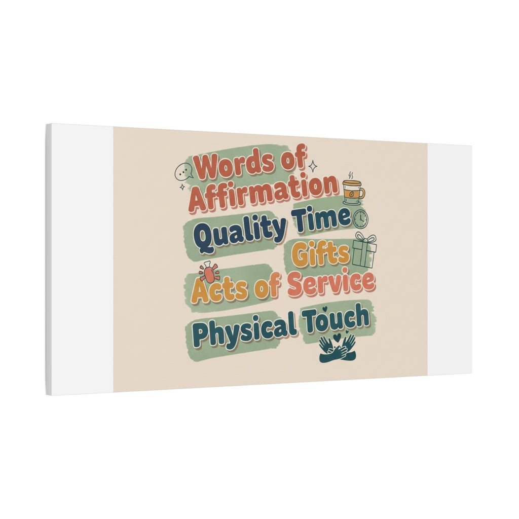 Love Languages List Matte Canvas Wall Art | love language meme, relationship humor