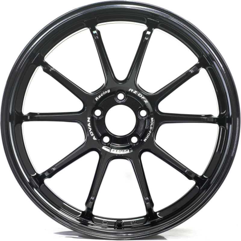 Advan RZ-DF2 19x10.0 +25 5x114.3 Racing Titanium Black Wheel YAF9K25ETB