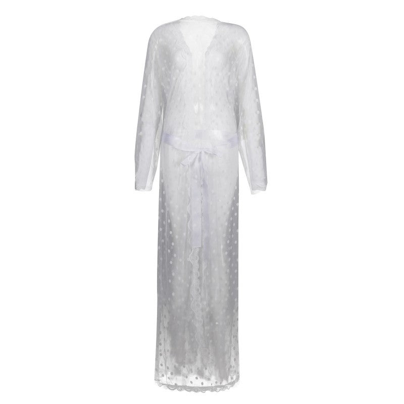 New Men's Japanese-style Polka Dot Lace Bathrobe