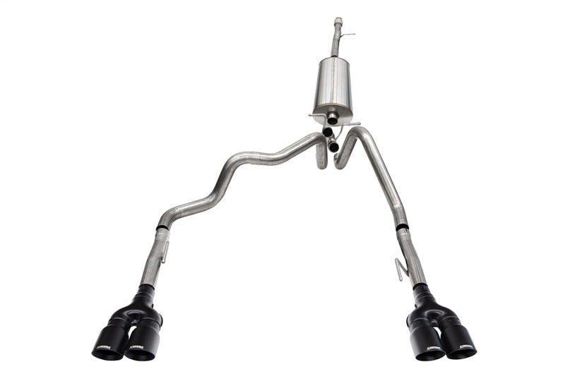 CORSA Performance Corsa 19-23GMC Sierra 1500 Cat-Back Dual Rear Exit with Twin 4in Black Powder Coat Pro-Series Tips 21200BPC
