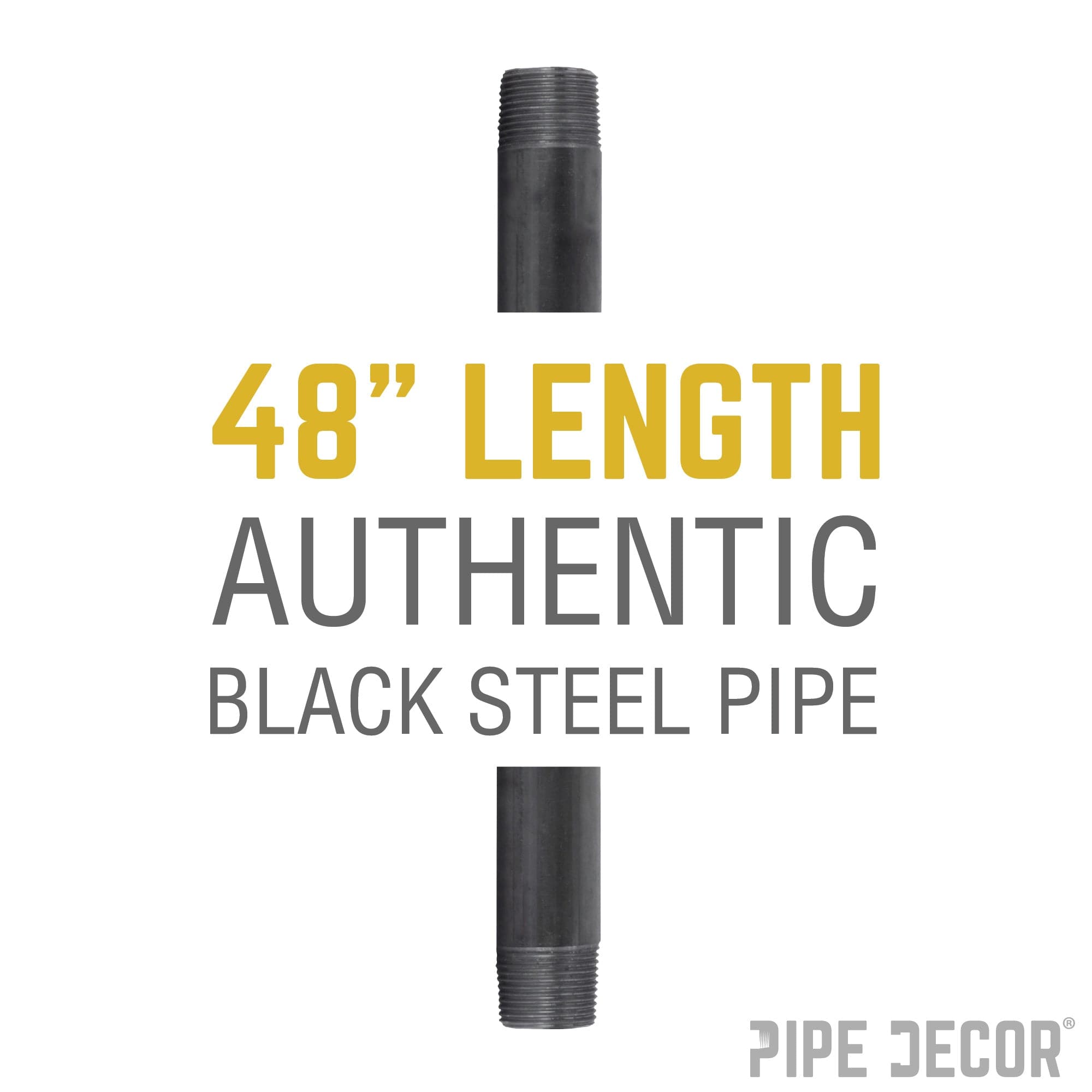 3/4 in. x 48 in. Black Pipe - PhishStones Products