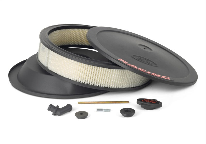 Ford Racing Air Cleaner Kit - Black Crinkle Finish w/ Red Emblem 302-352