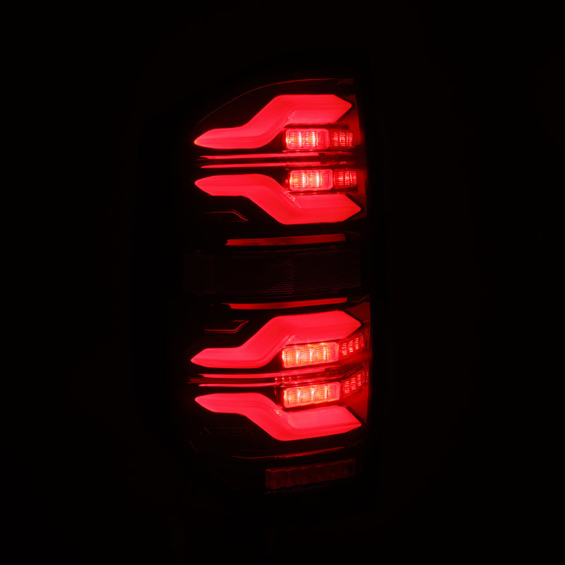 AlphaRex 14-21 Toyota Tundra LUXX LED Taillights Black/Red w/Activ Light/Seq Signal 672050 *Discontinued