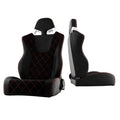 SPYDER Xtune Cg Style Racing Seat Pu (Double Slider) Black/Black Driver Side RST-CG-03-BKRX-DR 9933998