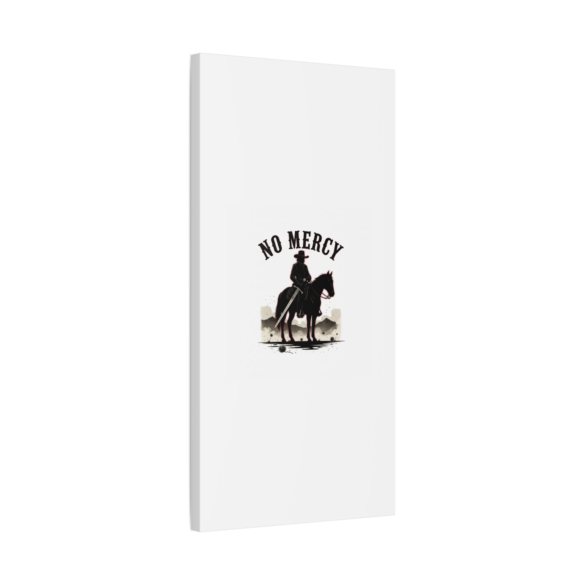 No Mercy Cowboy Skull Canvas | western skull art, gothic Americana