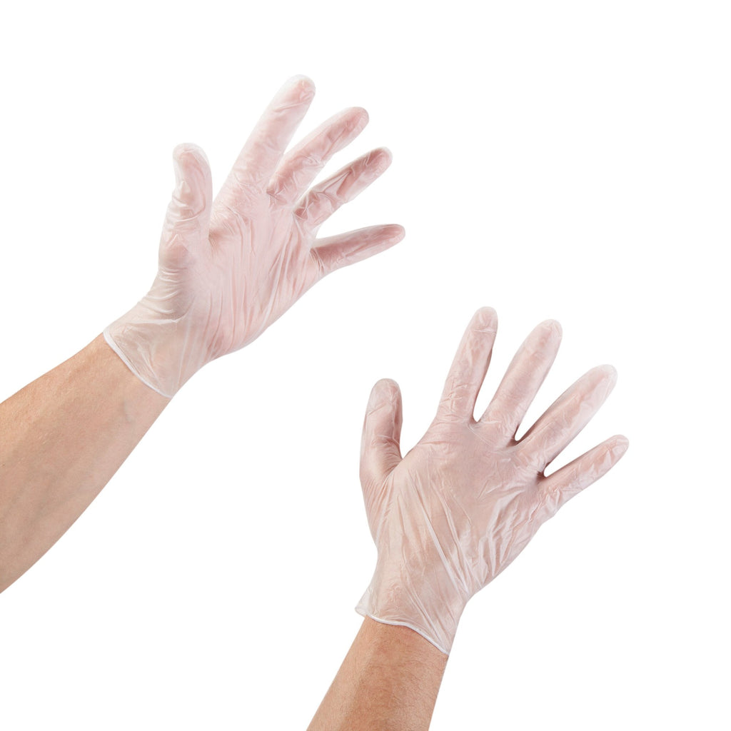 McKesson Confiderm® Vinyl Exam Glove, Small, Clear 14-164