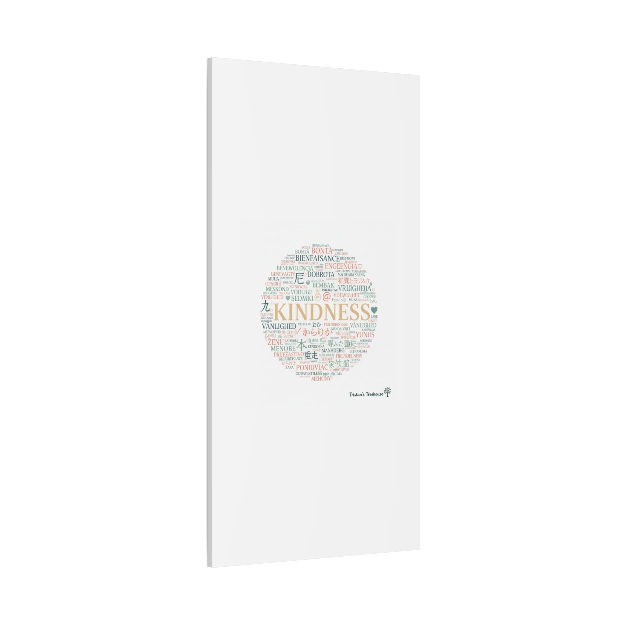 Kindness Word Cloud Canvas | Fresh Start Minimalist Wall Art