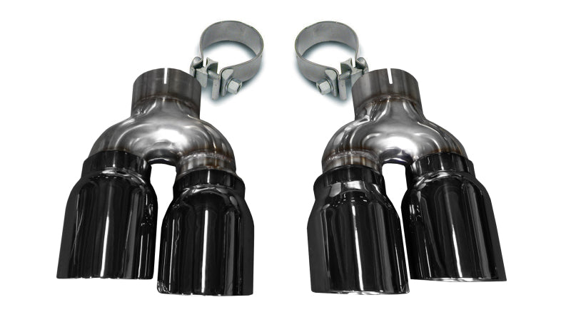 Corsa Performance 16-18 Cadillac ATS 3.6T 4in Inlet / 4in Outlet Twin Black Tip