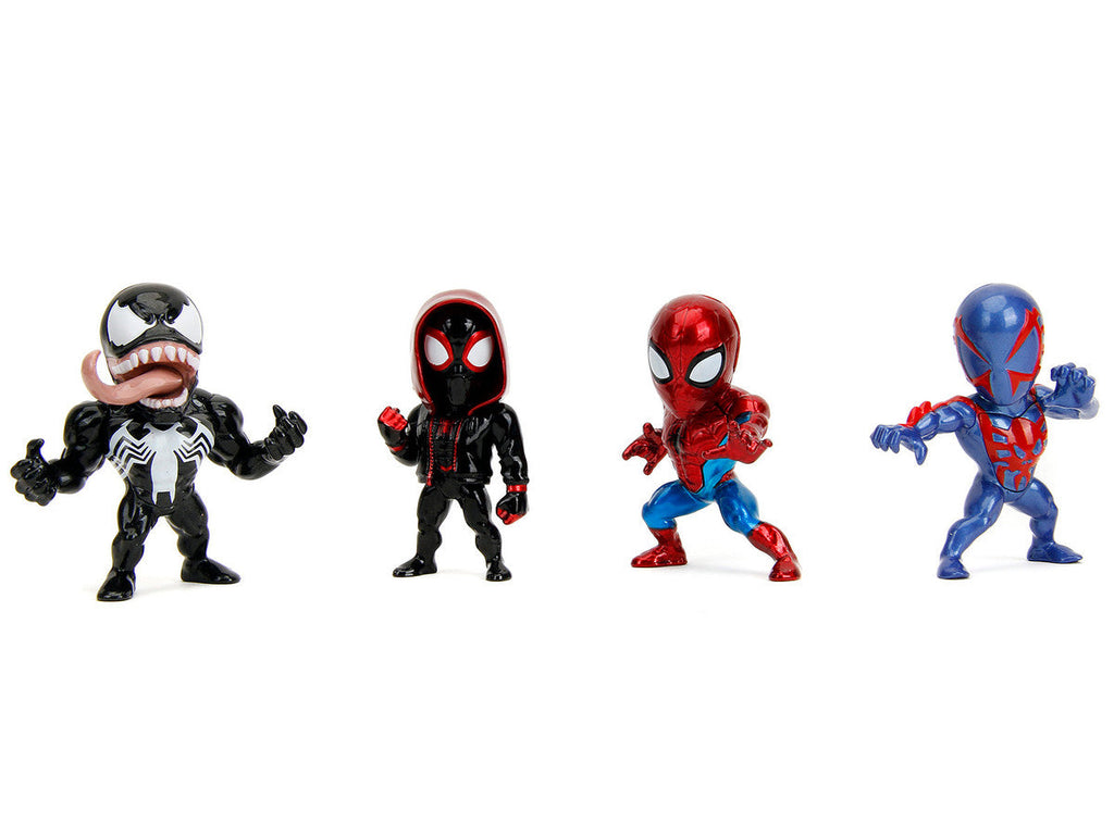 Set of 4 Diecast Figures "Spider-Man" Wave 4 "Metalfigs" Series Diecast Models by Jada