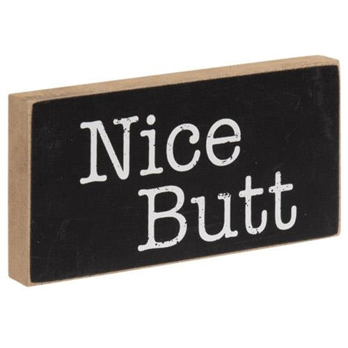 Toilet Wood Block Sign 2 Asstd.  (Pack of 4)