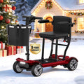 350W All-Terrain Electric Mobility Scooter with Lights - 2x10AH Lithium Battery, Electromagnetic Brake, 300Lbs