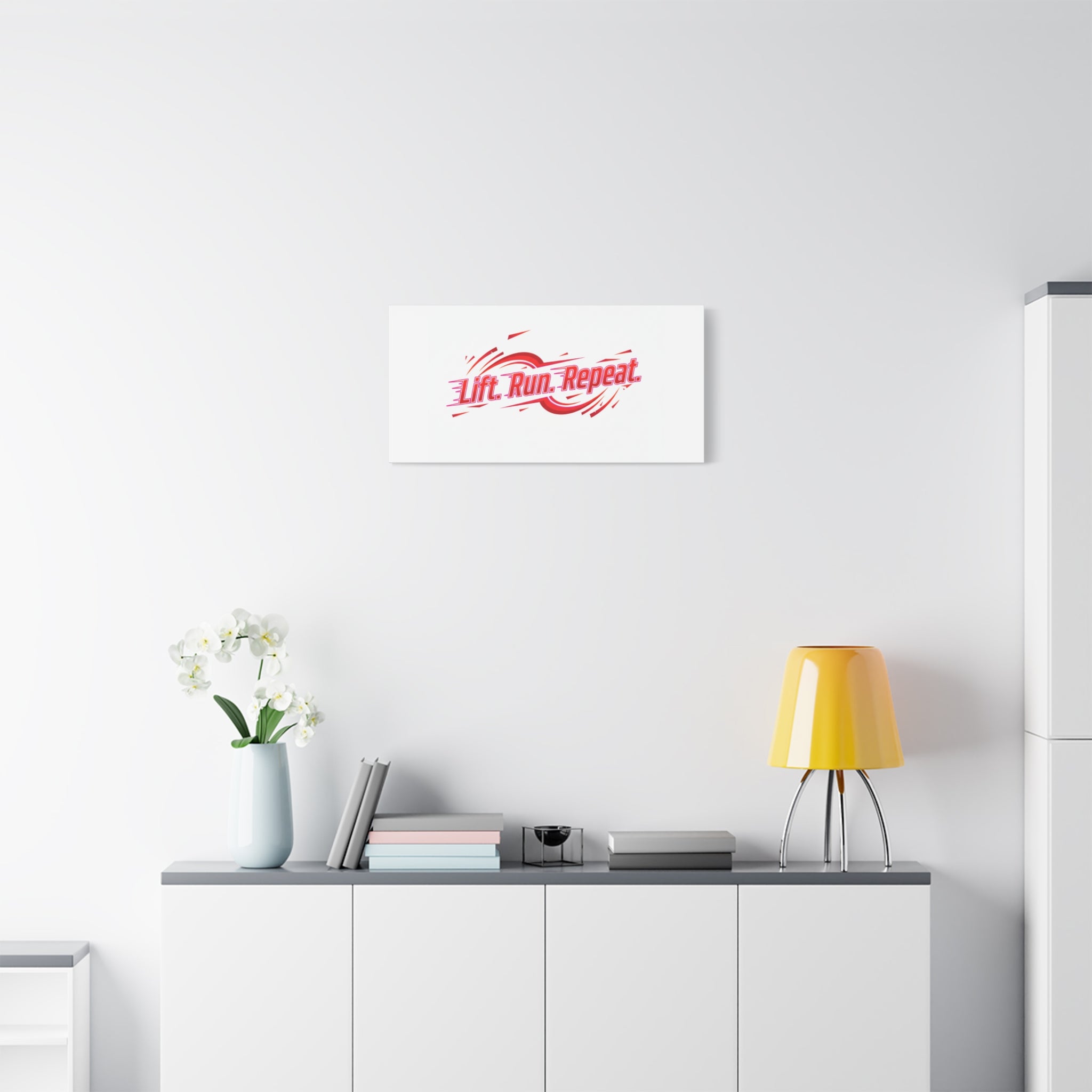 Lift Run Repeat Canvas | Fitness Wall Art, Gym Motivation