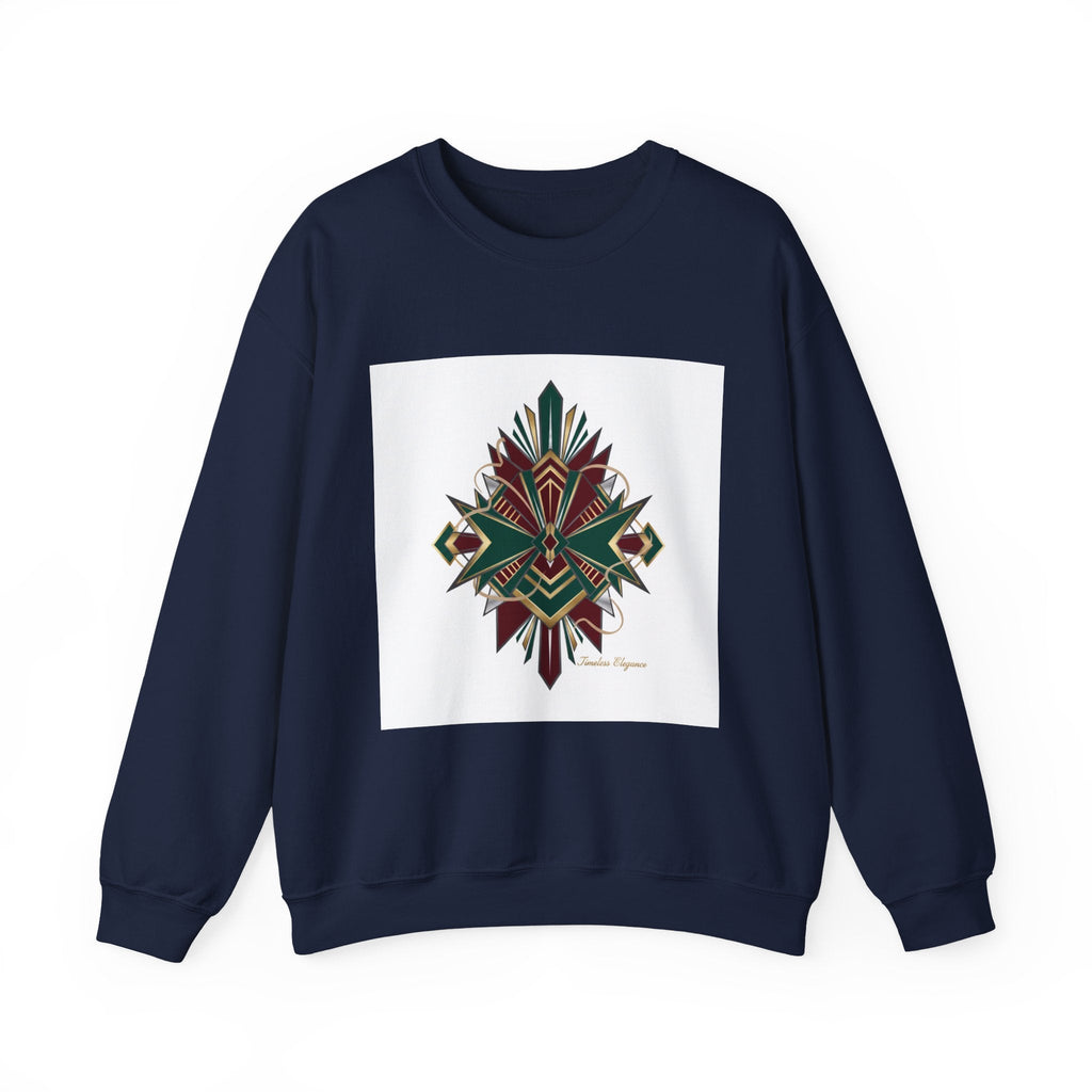 Dark Geometric Crest Crewneck | Gothic Occult Art Sweatshirt