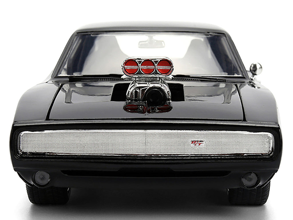 1970 Dodge Charger R/T Black "Furious 7" (2015) Movie "Fast & Furious" Series 1/24 Diecast Model Car by Jada