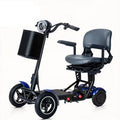 Folding Four-wheel Mobile Scooter For The Elderly And Adults, Portable Electric Scooter With Basket, 3-speed Mode, 500W Dual Motors, 30 Mile Range, 15MPH, Lightweight And Compact Electric Foldable