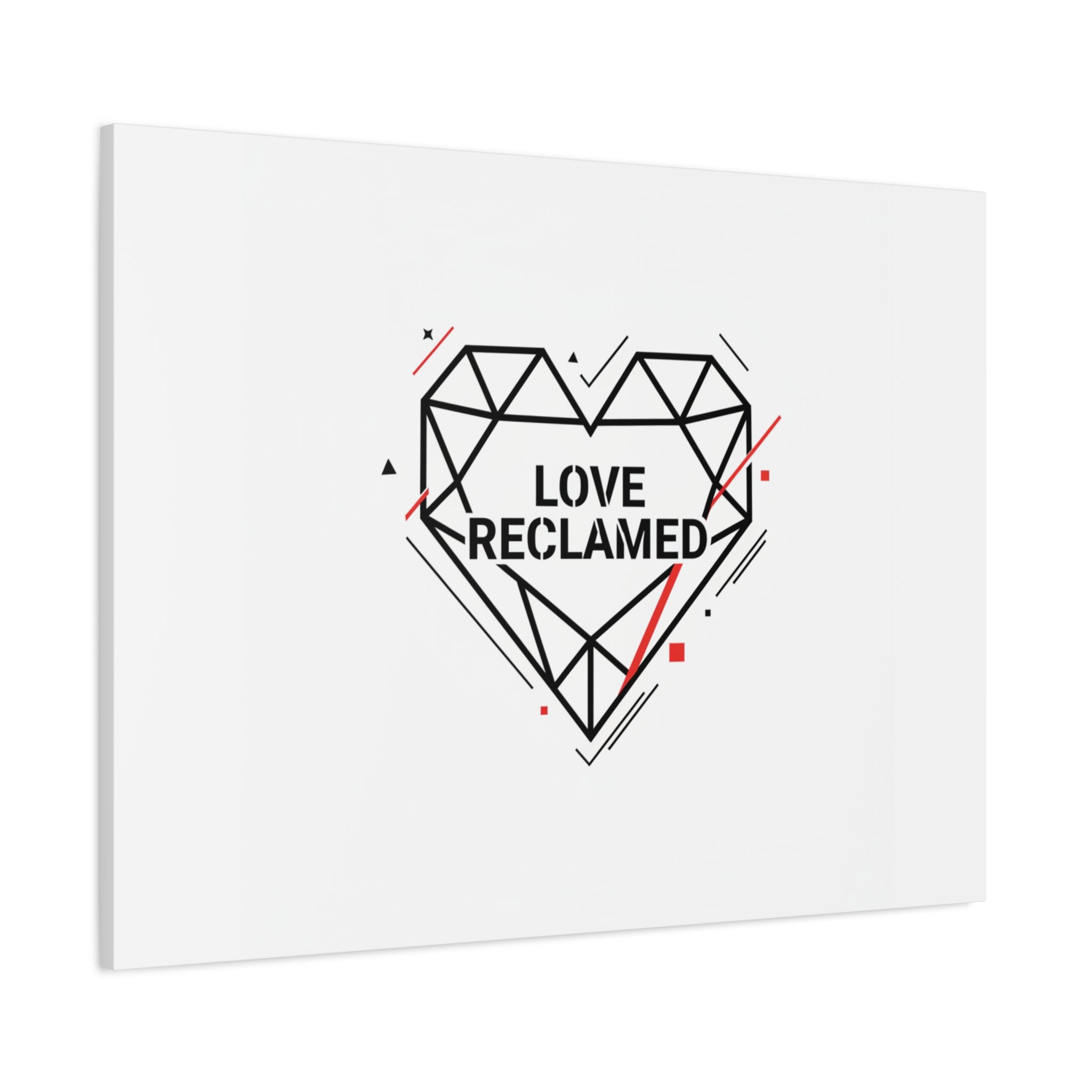 Love Reclaimed Canvas | modern heart design, minimalist love icon