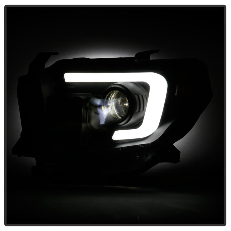 SPYDER 14-17 Toyota Tundra(SR/SR5) Light Bar Projector Headlights - LED - Black PRO-YD-TTU14AP-BK 5088055