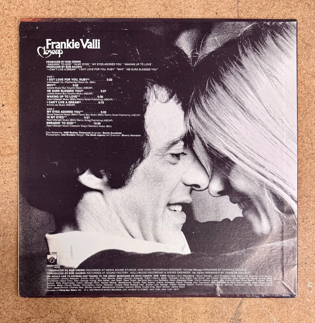 Frankie Valli Signed Of The (4) Four Seasons “Closeup” 1975 Vinyl With JSA COA