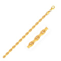 3.5mm 10k Yellow Gold Solid Diamond Cut Rope Bracelet - PhishStones Products