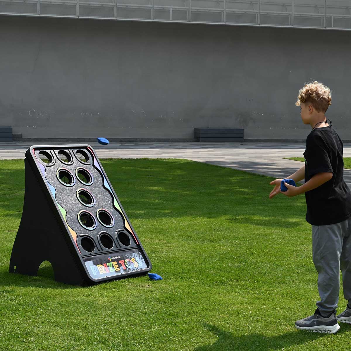 WinSpin Outdoor Bag Toss Game with Board & 5 Bean Bags