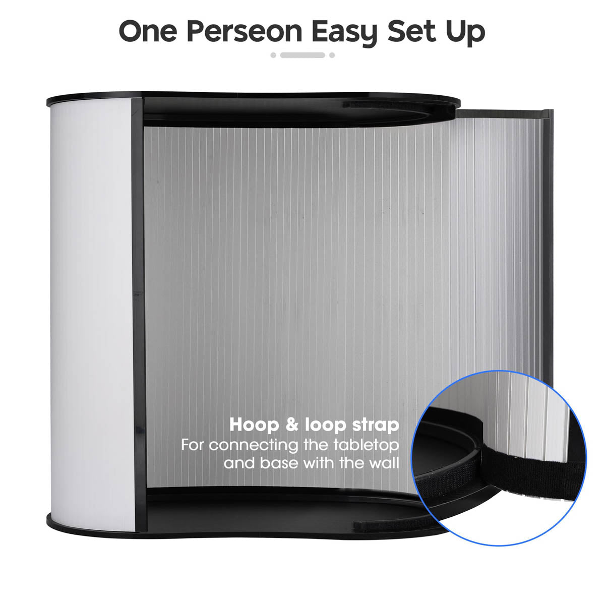 Yescom Trade Show Display Podium Table Counter Stand Black