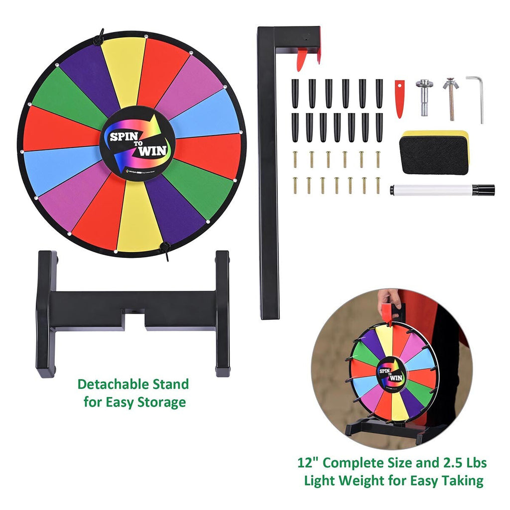 WinSpin 12" Tabletop Prize Wheel Color Dry Erase