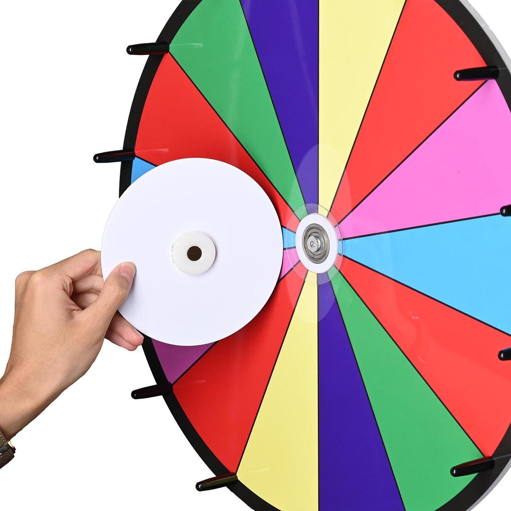 WinSpin 18" Tabletop Prize Wheel Dry Erase, Dark Rainbow