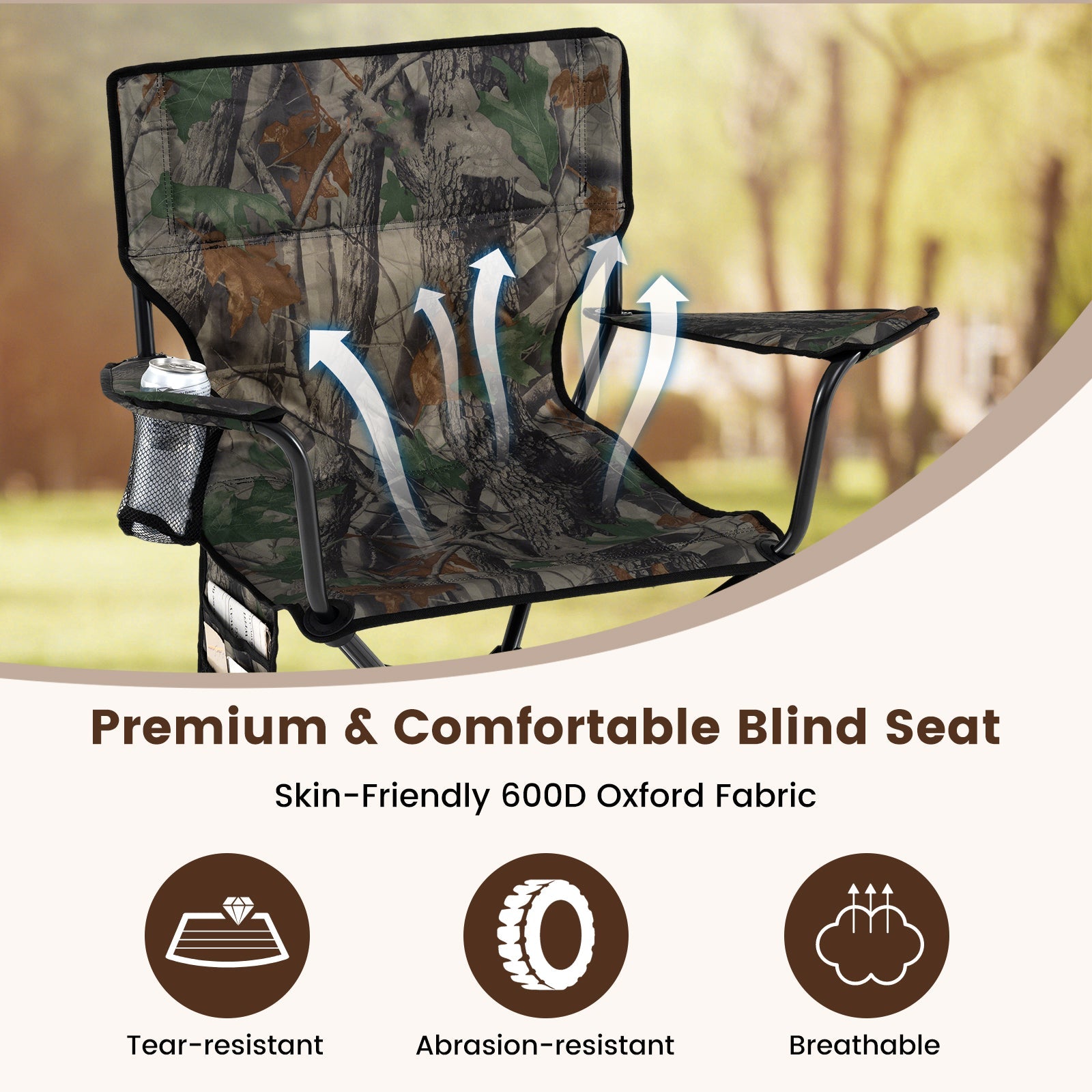360° Swivel Hunting Chair Portable Foldable
