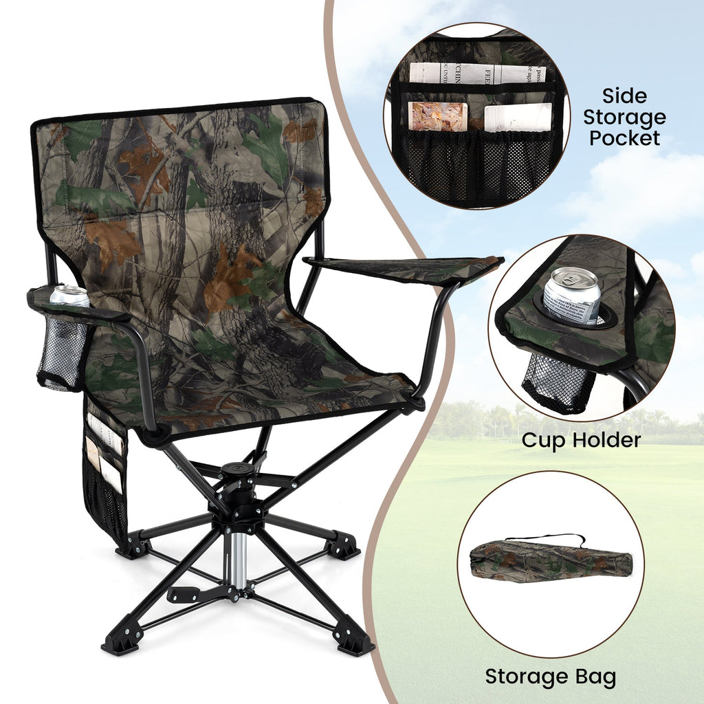 360° Swivel Hunting Chair Portable Foldable