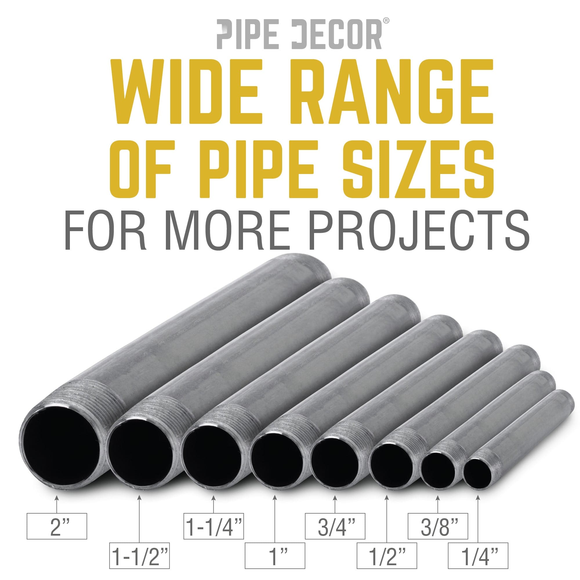 1 in. x 16 in. Black Pipe