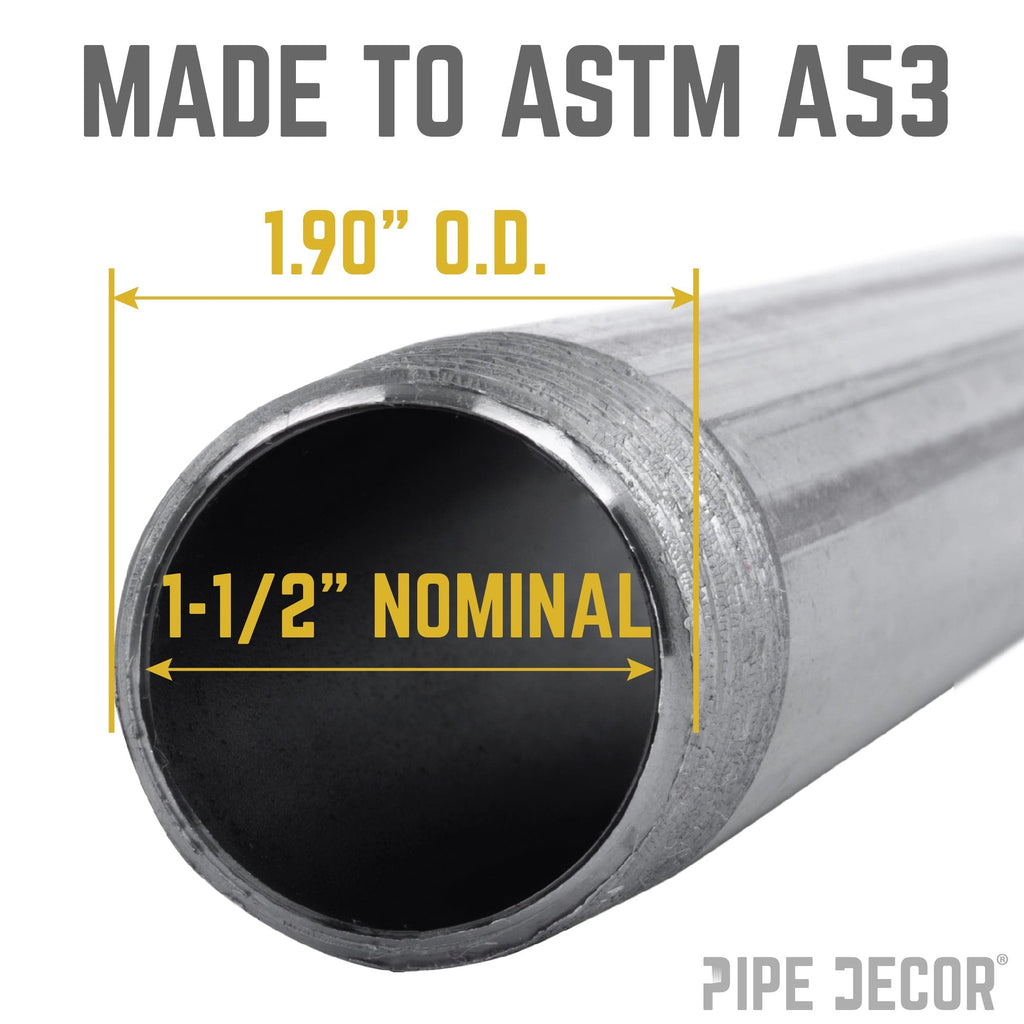 1 1/2 in. x 60 in. Black Pipe