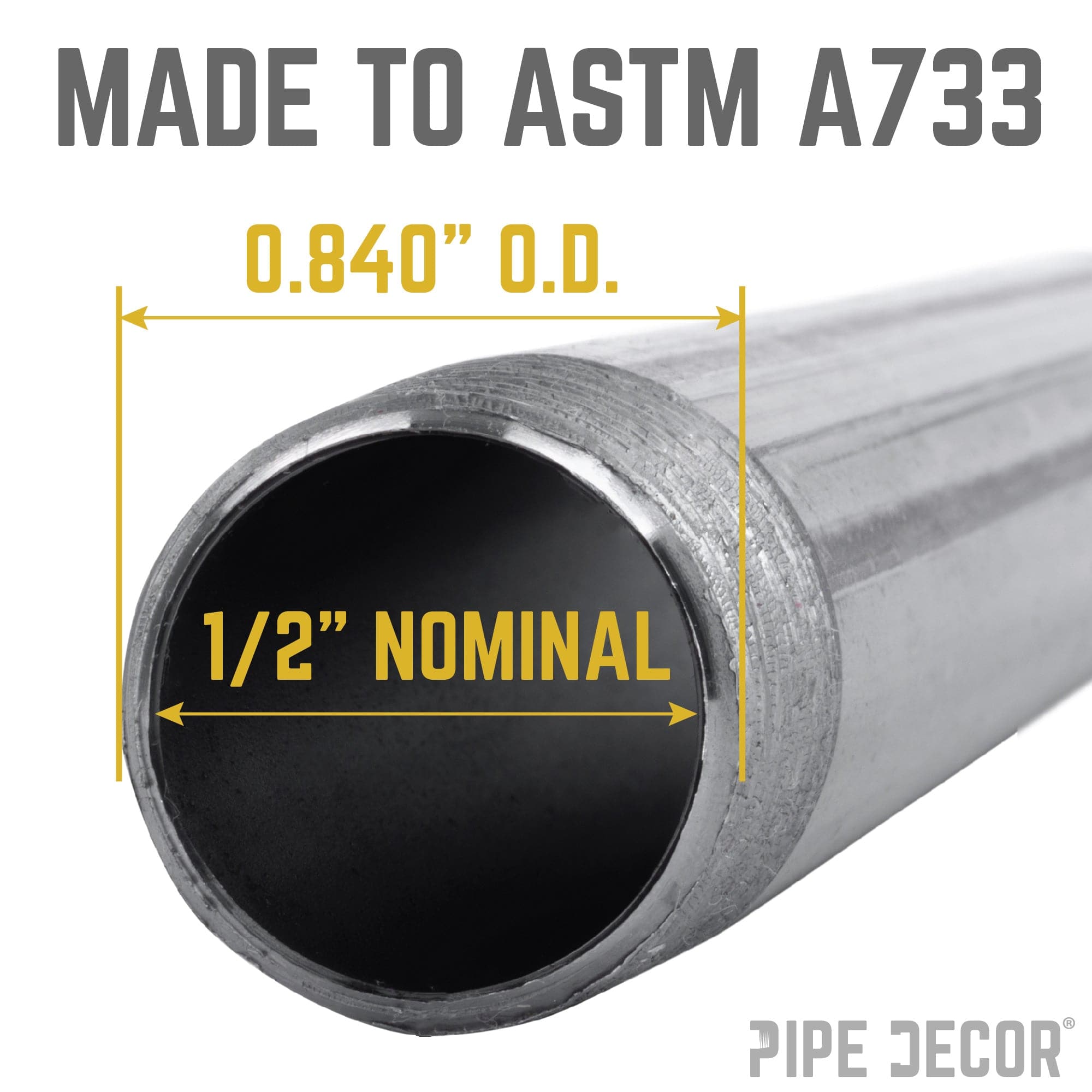 1/2 in. x 5 in. Black Pipe