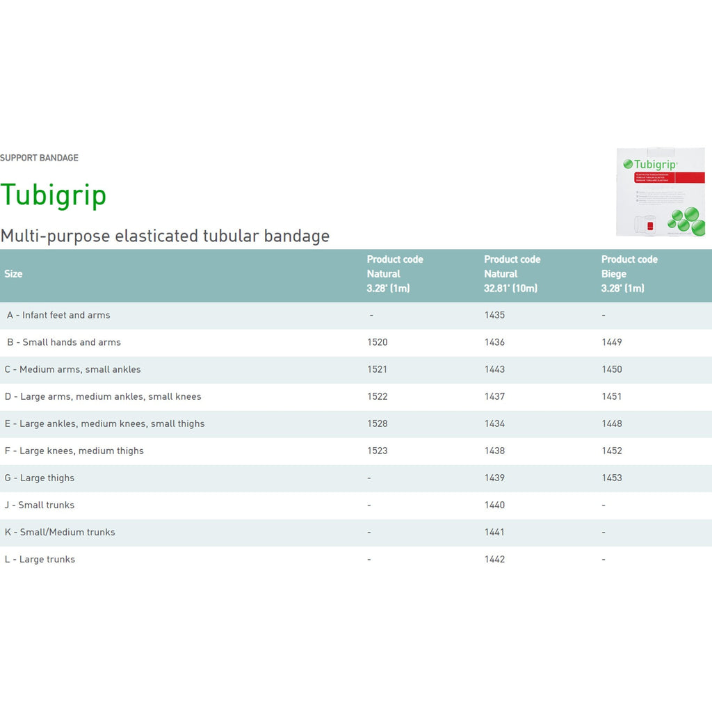 Tubigrip® Pull On Elastic Tubular Support Bandage, 10 Meter, Size J 1440